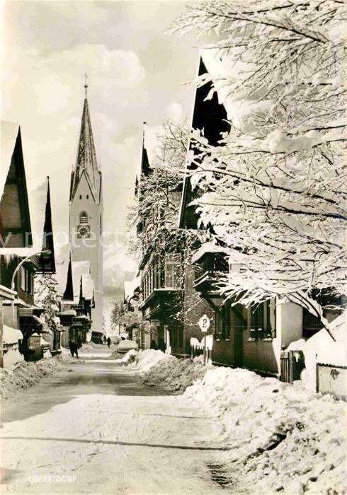 Oberstdorf Kirchstraße Winterlandschaft