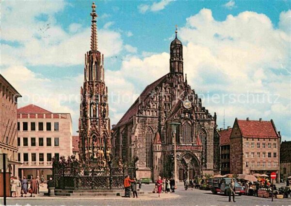 Nuernberg Marktplatz Brunnen