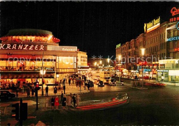Berlin Cafe Kranzler Kürfürstendamm Nachtaufna
