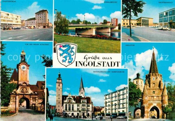 Ingolstadt Donau Rathausplatz Schloss Hauptbahnhof Kreuz