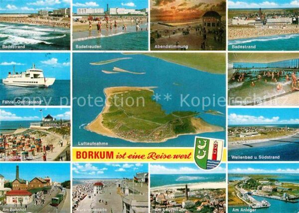 Borkum Bahnhof Leuchtturm Anleger Kurpromenade