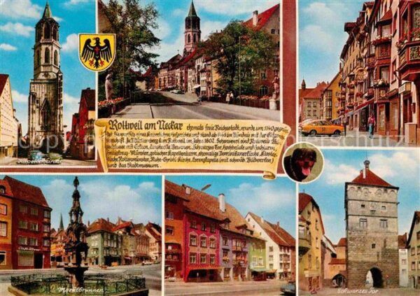Rottweil Neckar Stadttor Kirche Marktbrunnen