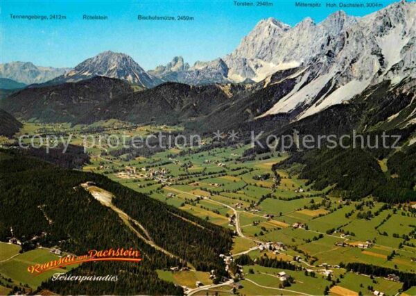 Ramsau Dachstein Steiermark Fliegeraufnahme Tennengebirge Panorama