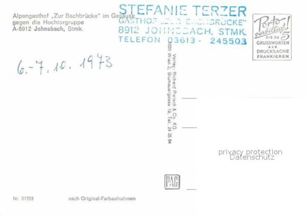 Johnsbach Steiermark Alpengasthof Bachbrücke Hochtorgruppe – Bild 2