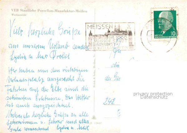 Meissen Elbe Sachsen VEB Staatliche Porzellan Manufaktur – Bild 2