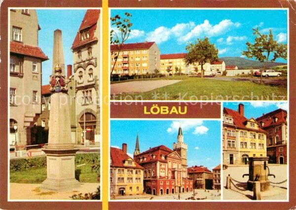 Loebau Sachsen Postmeilensäule Löbauer Berg Rathaus Pl
