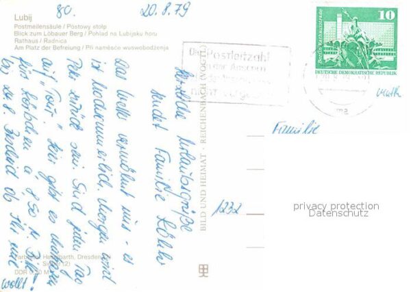 Loebau Sachsen Postmeilensäule Löbauer Berg Rathaus Pl – Bild 2