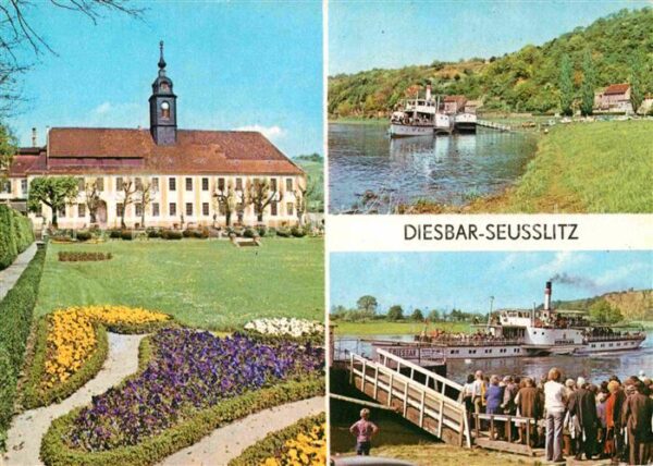 Diesbar-Seusslitz Kirche Park Fährschiff