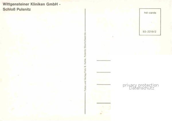 Pulsnitz Sachsen Schloss Wittgensteiner Kliniken – Bild 2