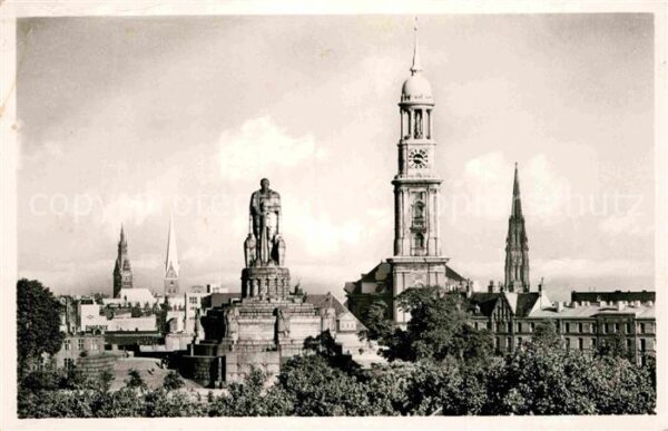Hamburg Die Türme der Stadt Denkmal Der Michel