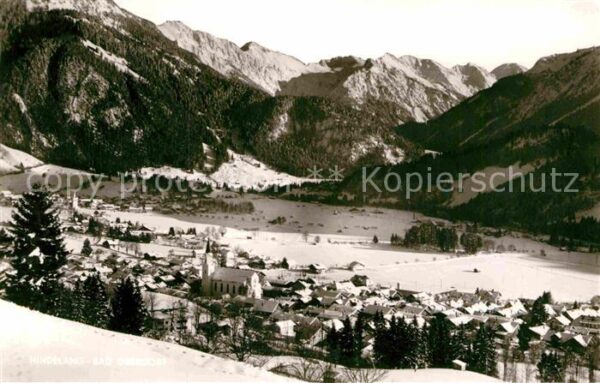 Hindelang Winterpanorama mit Ostrachtaler Hochgeb