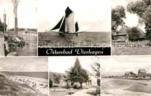 Dierhagen Ostseebad Hafen Segelboot Dünen Strand Hotel Wohn