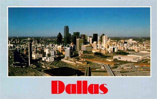 Dallas Texas Downtown aerial view The Lone Star Stat