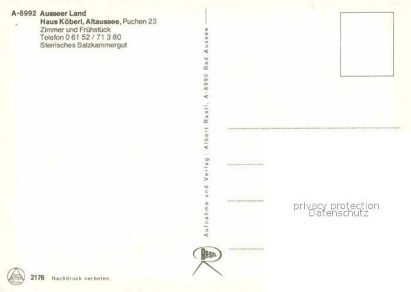 Altaussee Haus Köberl Pension Gästehaus Ausseer L – Bild 2