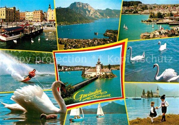 Gmunden Salzkammergut Landeplatz Traunsee Rathaus Schloss Ort