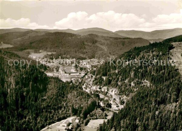 St Blasien Kurort im Schwarzwald Fliegeraufnahme