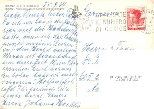 Meran Merano Passeggiata Promenade gegen Kurhaus und – Bild 2