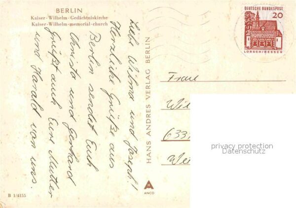 Berlin Kaiser Wilhelm Gedächtniskirche Innenan – Bild 2