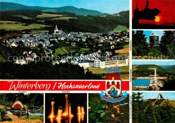 Winterberg Hochsauerland Panorama Kurpark Konzertpavillon Skispr