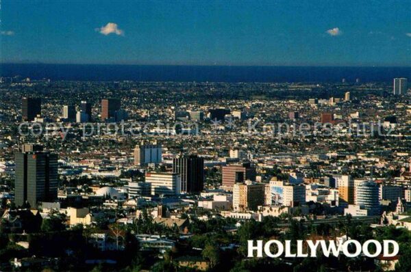 Hollywood California as seen from high in the Hollywood Hill