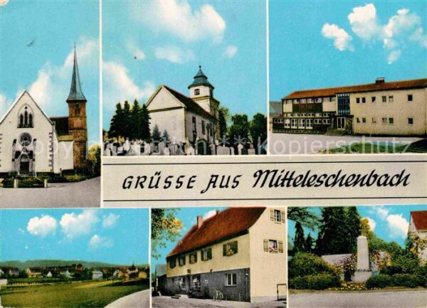 Mitteleschenbach Kirche Friedhof Gebäude Denkmal