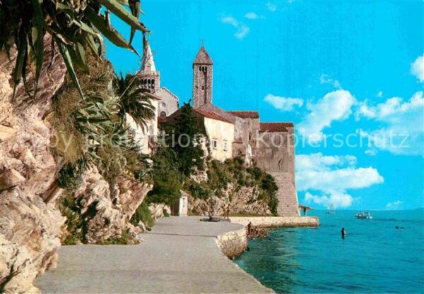 Rab Croatia Uferpromenade Seeseite Altstadt