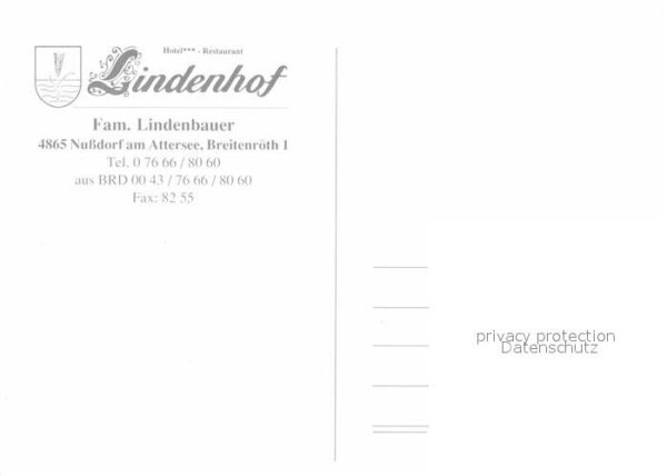 Nussdorf Attersee Hotel Restaurant Lindenhof Landschaftsp – Bild 2
