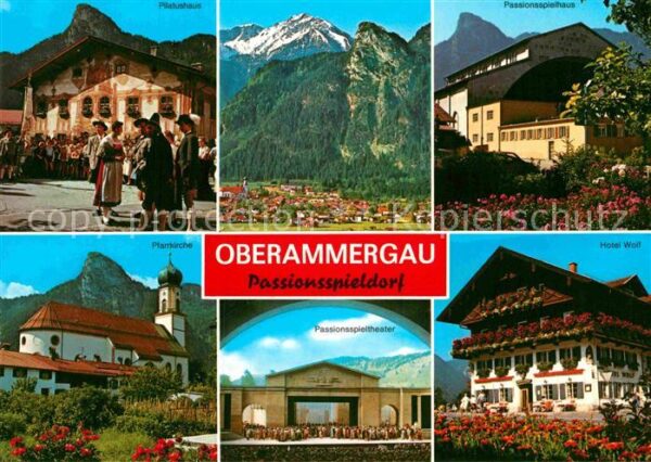 Oberammergau Pilatushaus Pfarrkirche Passionsspielor