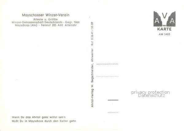 Mayschoss Mayschosser Winzerverein Winzergenossen – Bild 2
