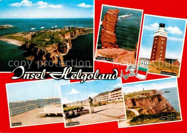 Insel Helgoland Fliegeraufnahme Lange Anne Felsen Leuch