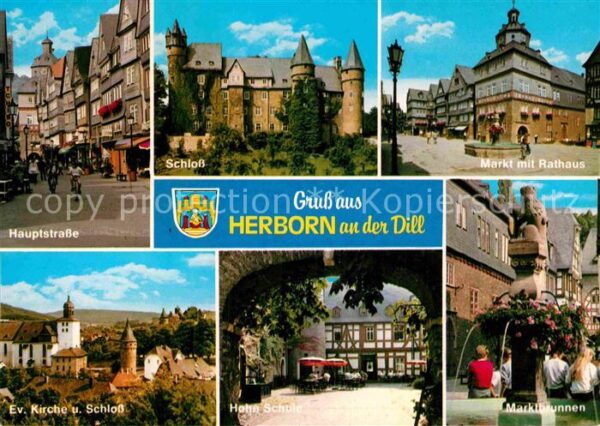 Herborn Hessen Hauptstrasse Schloss Markt Rathaus Mark