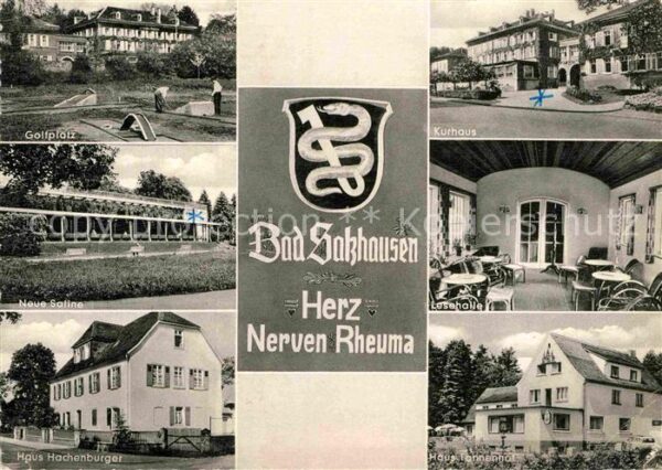 Bad Salzhausen Minigolf Saline Kurhaus Lesehalle