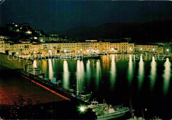 Portoferraio Toscana Hafen Nachtaufnahme
