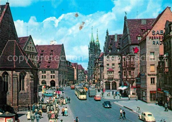 Nuernberg Königstrasse mit Lorenzkirche