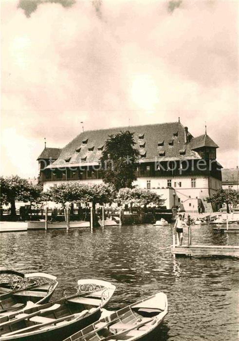Konstanz Bodensee Konzilgebäude Hafen Ruderboote
