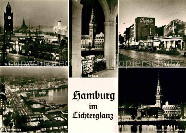 Hamburg im Lichterglanz St Pauli Landungsbrücke