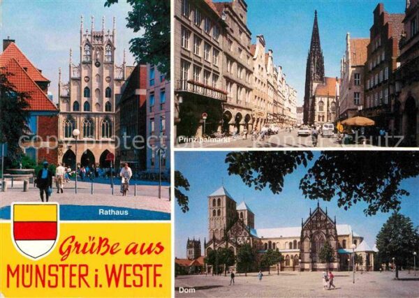 Muenster Westfalen Rathaus Prinzipalmarkt Dom Universitäts