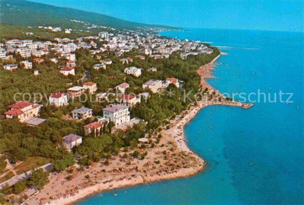Crikvenica Kroatien Fliegeraufnahme