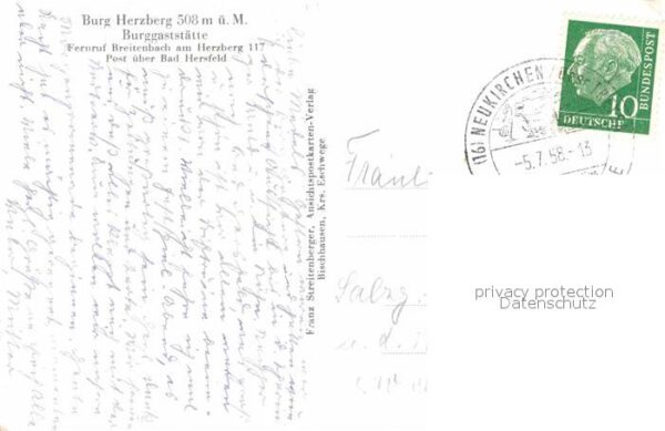 Breitenbach Herzberg Burg Herzberg Burggaststätte – Bild 2