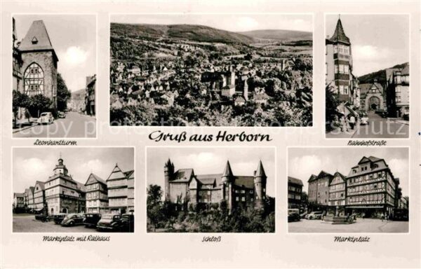 Herborn Hessen Marktplatz Schloss Bahnhofstrasse Ratha