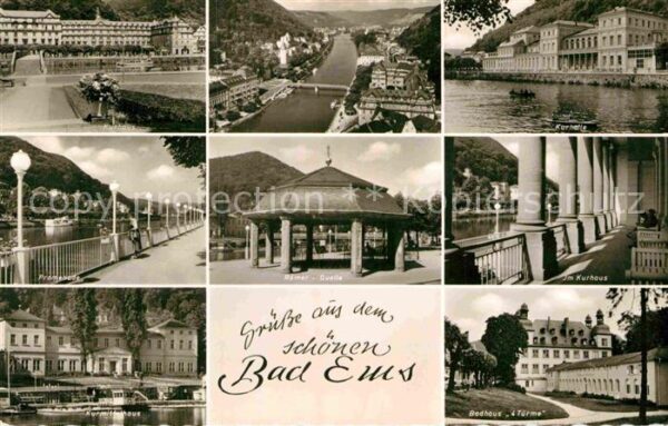 Bad Ems Kurhaus Promenade Römer-Quelle Badhaus