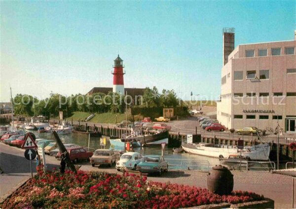 Buesum Nordseebad Alter Hafen Leuchtturm Kurmittelhaus