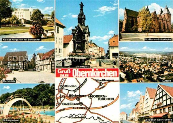 Obernkirchen St.-Marien-Stiftskirche Fliegeraufnahme
