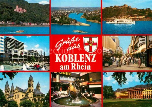 Koblenz Rhein Schloss Brunnen