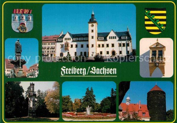 Freiberg Sachsen Rathaus Obermarkt Denkmal Otto des Reic