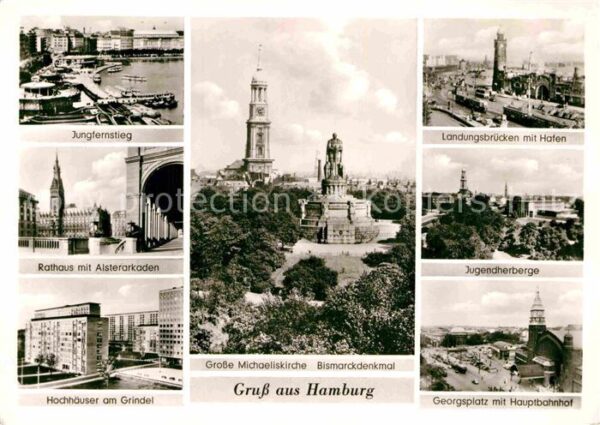 Hamburg Grosse Michaeliskirche Bismarckdenkmal