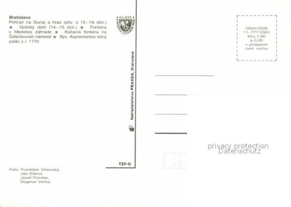 Bratislava Pressburg Pozsony Hrad Goticky dom Fontana Medickej zahra – Bild 2