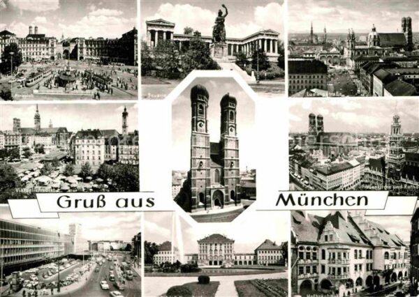 Muenchen Karlsplatz Bavaria Frauenkirche Rathaus
