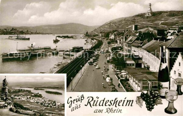 Ruedesheim Rhein Hafen Dampfer