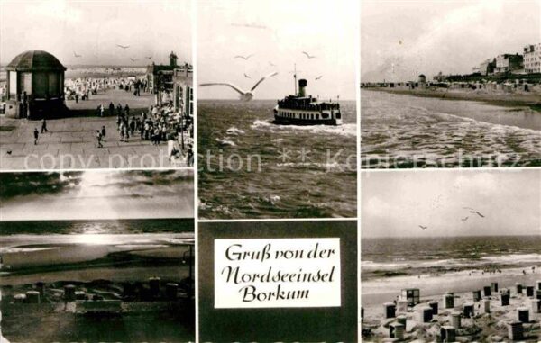 Borkum Dampfer Möwe Strand